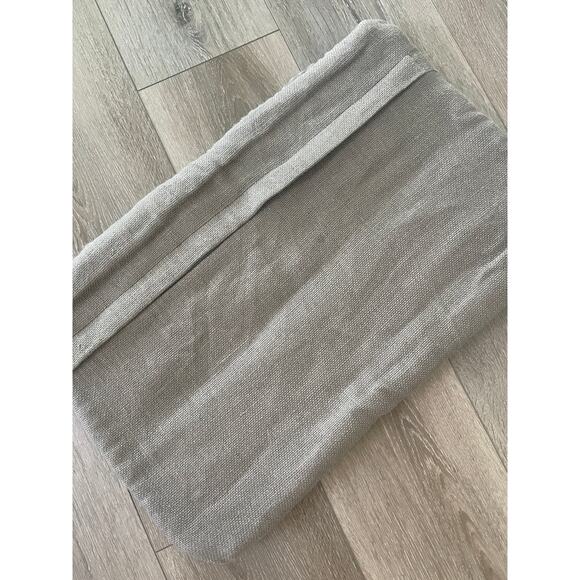 New Restoration Hardware Graphite Grey Merino Wool Abstract Lumbar Pillow Cover - Picture 4 of 4